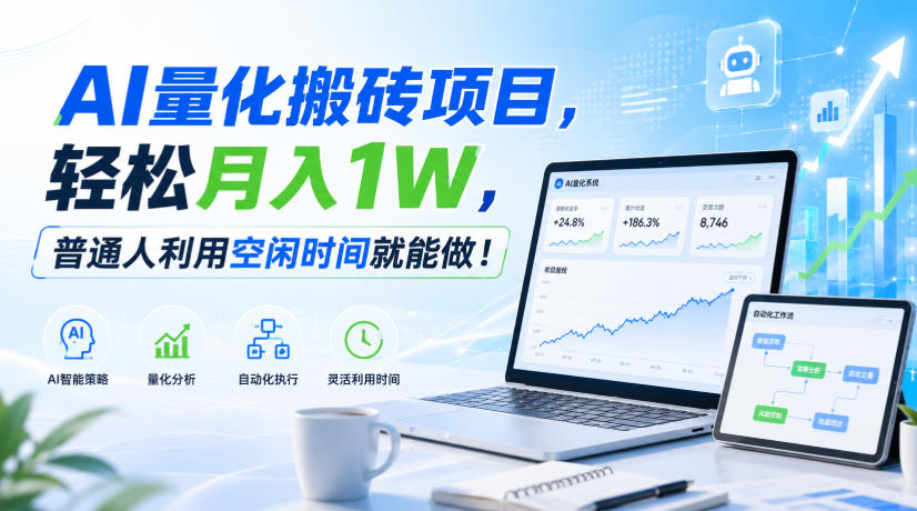利用AI实现自动量化搬砖，月入万元，任何人都可以做！-轻创星球网