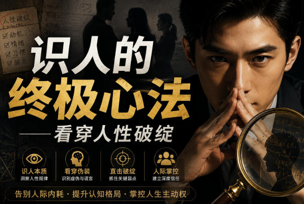 付费文章：识人的终极心法——看穿人性破绽-轻创星球网