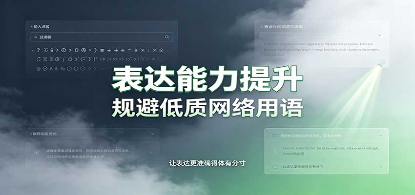 表达能力提升：语言塑造思想逻辑，规避低质网络用语，强化心智感知-轻创星球网