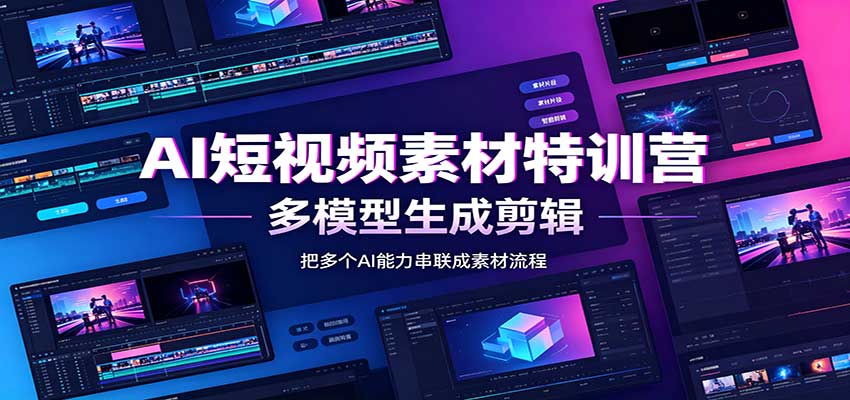 AI短视频素材特训营：Codex本地部署实操，多模型生成剪辑，爆量素材挖掘教学-轻创星球网