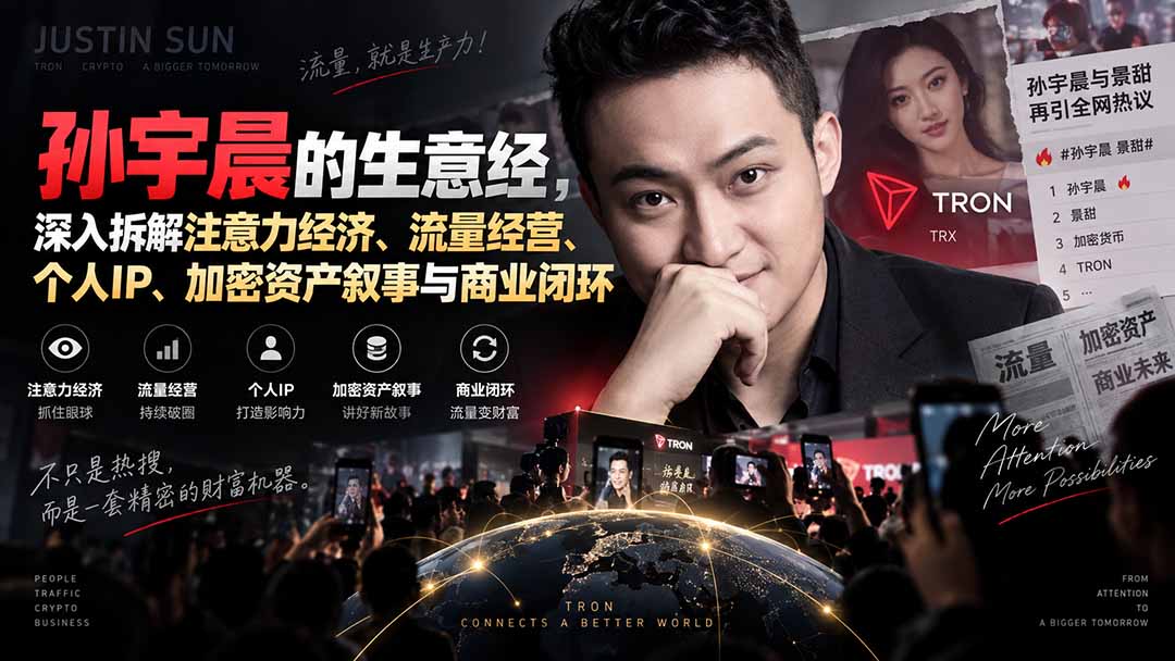 某星球精华文章——孙宇晨的生意经，深入拆解注意力经济、流量经营、个人IP、加密资产叙事与商业闭环-轻创星球网