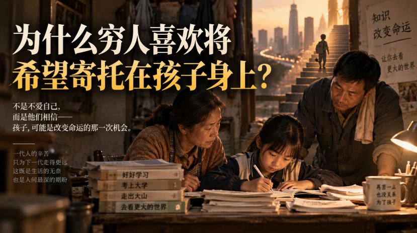 某社群精品文章：为什么穷人喜欢将希望寄托在孩子身上？-轻创星球网