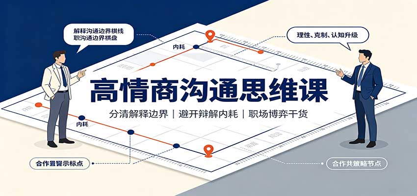 高情商沟通思维课：分清解释边界，避开辩解内耗，职场博弈干货-轻创星球网