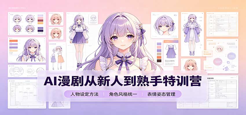 AI漫剧从新人到熟手特训营：剧本分镜创作，提示词模板，人物设定与工具资源-轻创星球网