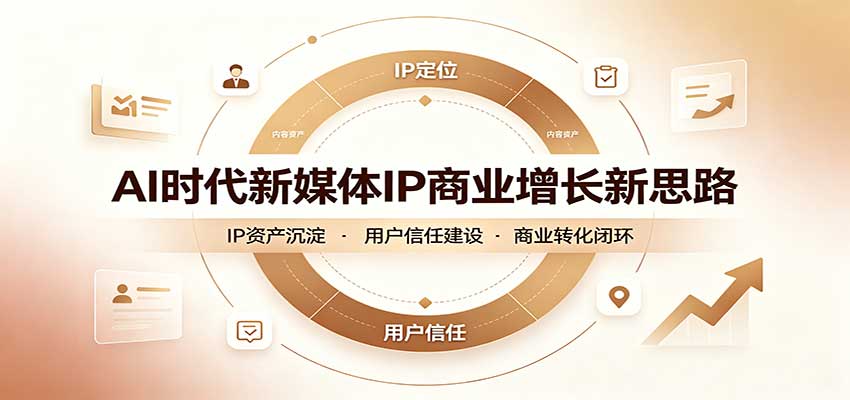 AI时代新媒体IP商业增长新思路：摒弃复杂运营套路，用极简思维打通获客路径-轻创星球网
