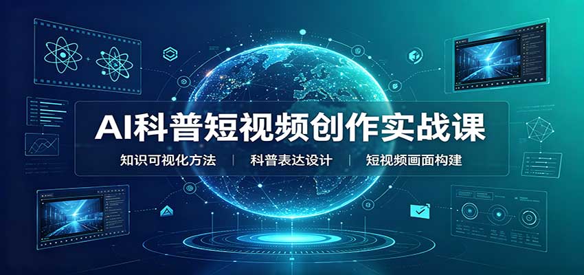 AI科普短视频创作实战课：配套要点文档，文案与视频提示词模板教学-轻创星球网