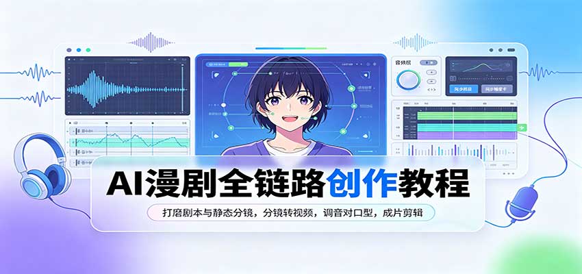 AI漫剧全链路创作教程：打磨剧本与静态分镜，分镜转视频，调音对口型，成片剪辑-轻创星球网