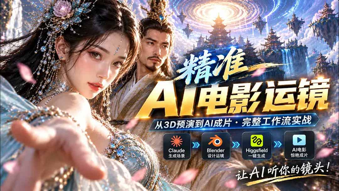 AI视频终于能精准运镜了！Claude + Blender + Higgsfield 免费插件实测-轻创星球网