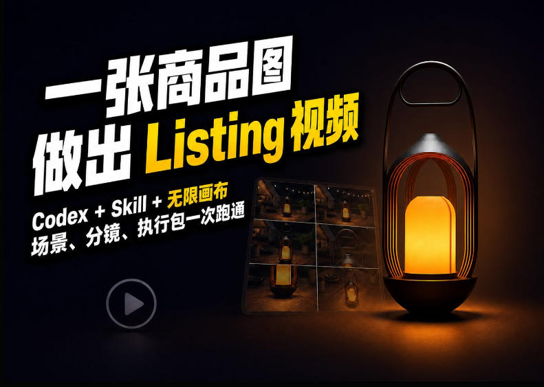 Codex+无限画布，把一张商品图变成可执行的Amazon Listing视频-轻创星球网
