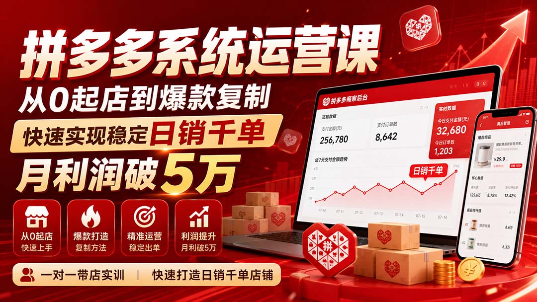 拼多多系统运营课-无水印(更新9月-轻创星球网