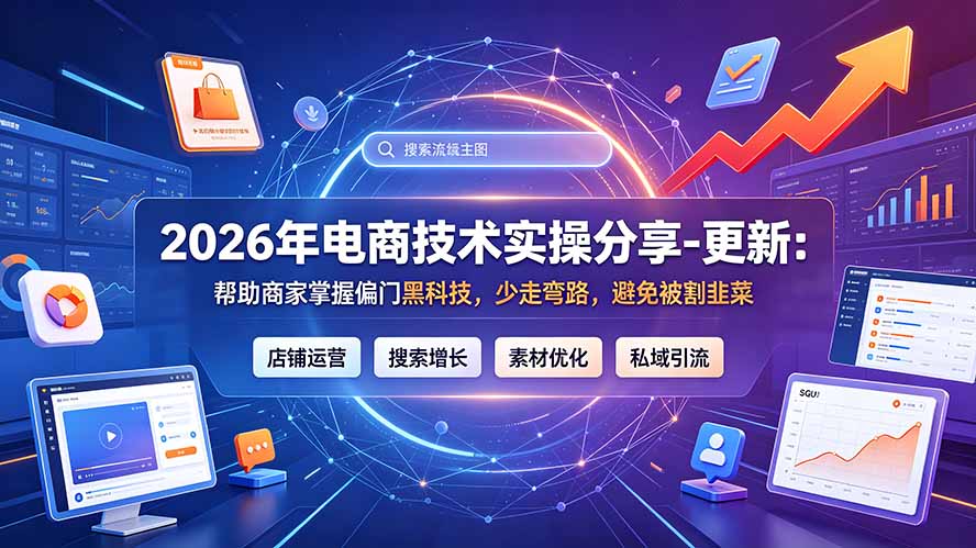 2026年电商技术实操分享-更新9月：帮助商家掌握偏门黑科技，少走弯路，避免被割韭菜-轻创星球网