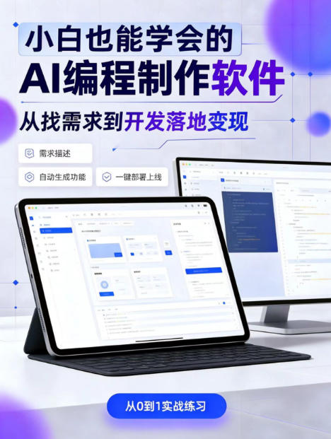 手把手教会你ai编程制作软件到变现全路径，零基础小白轻松上手，从找需求到开发落地变现【揭秘】-轻创星球网